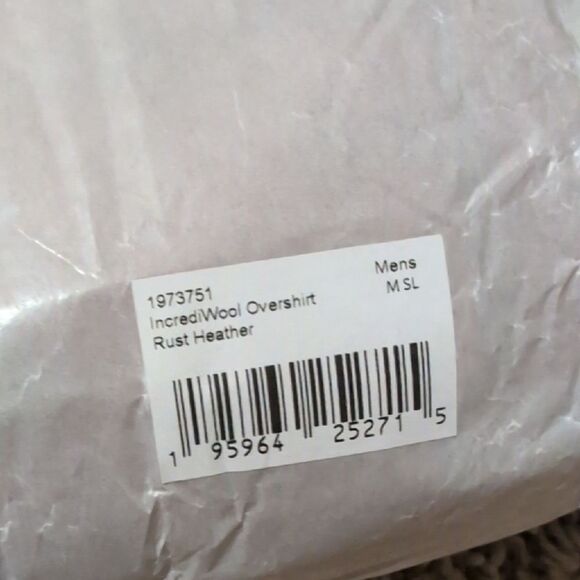 NWT Prana IncrediWool Overshirt Rust Heather Dark Red Size M - Picture 8 of 11